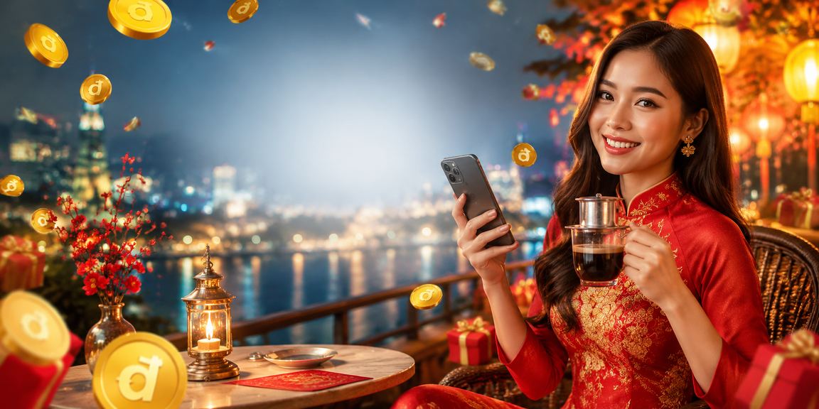 Người dùng Hà Nội tra cứu kết quả xổ số buổi sáng bên ly cà phê